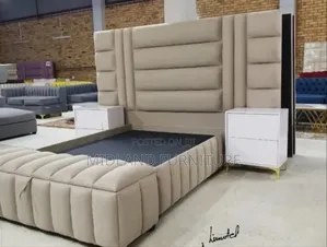 Modern Bed With Big Headboard