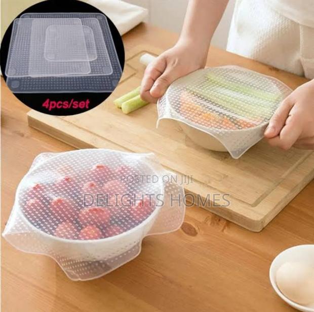 *4pc Reusable Silicon Stretch Food Cover*