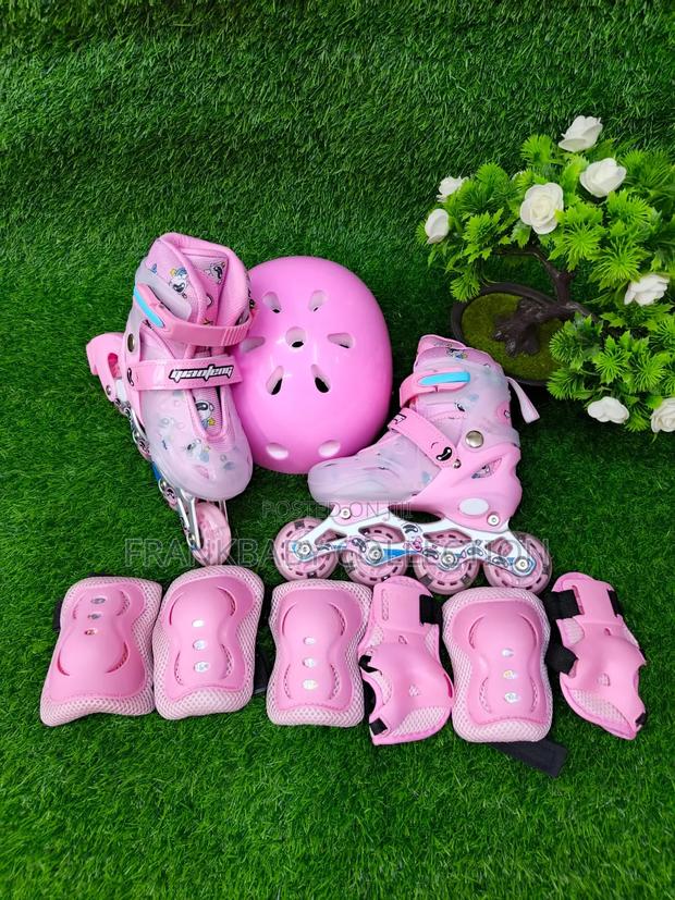 Pink Kid's Skating Shoes Protective Gears - main view