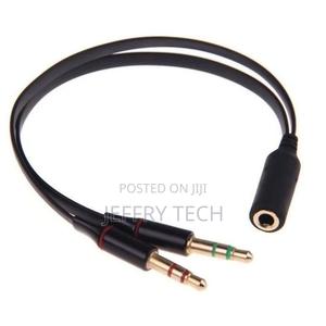 .5mm Audio Microphone Cable Headset Adapter Female to 2 Male - thumbnail 2