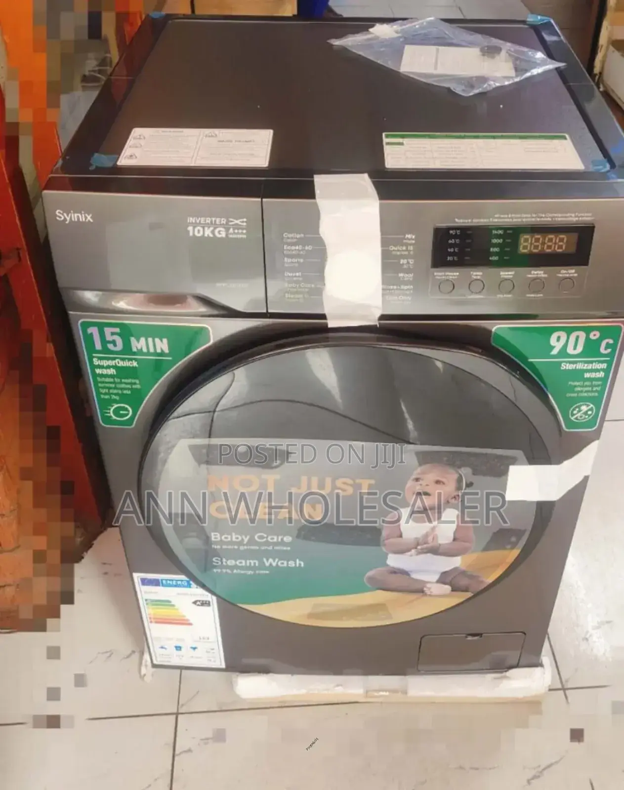 Syinix 10kgs Auto Front Load Washing Machine S/Nl