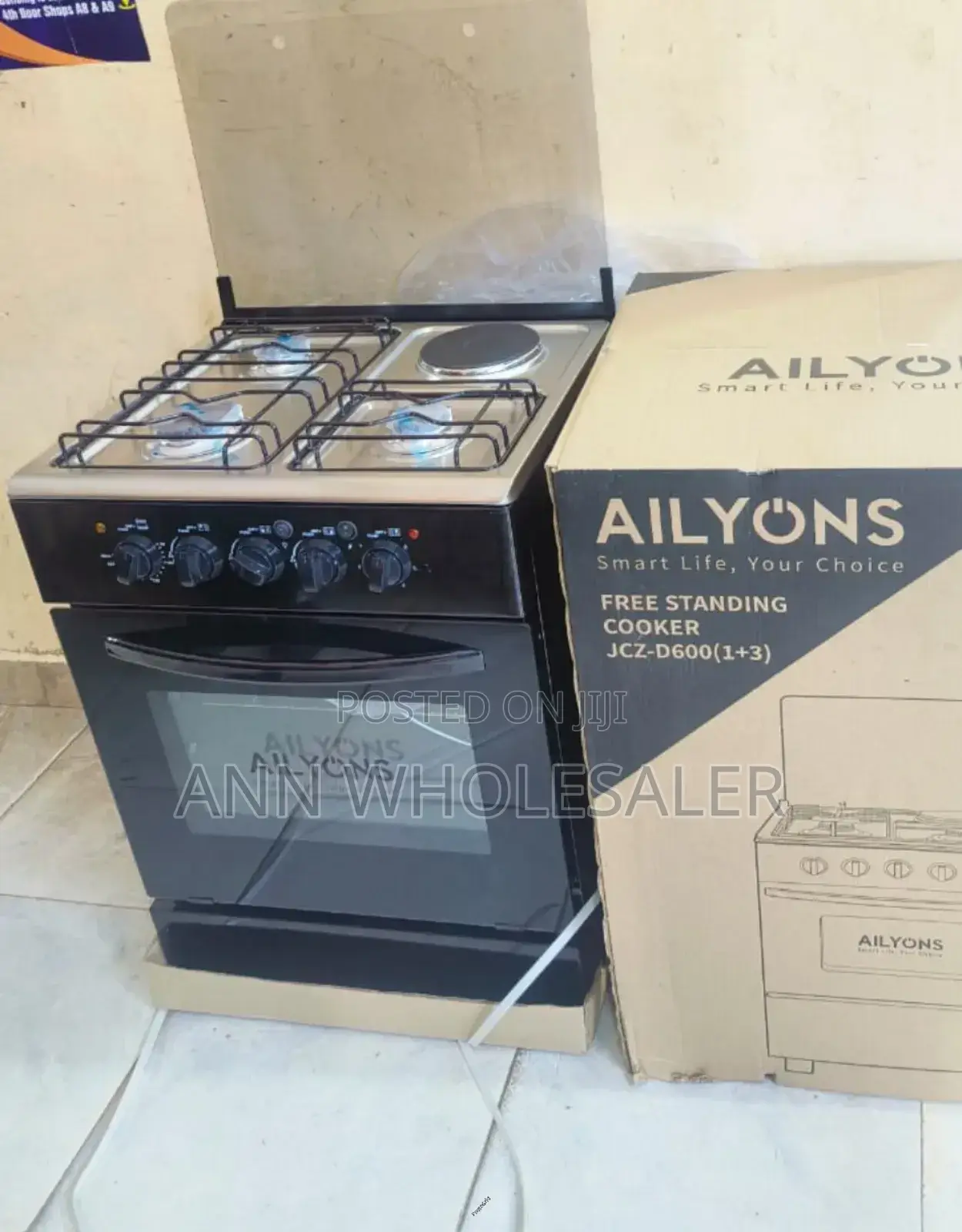 60*60 Ailyons 3+1 Free Standing Cooker A3G+1