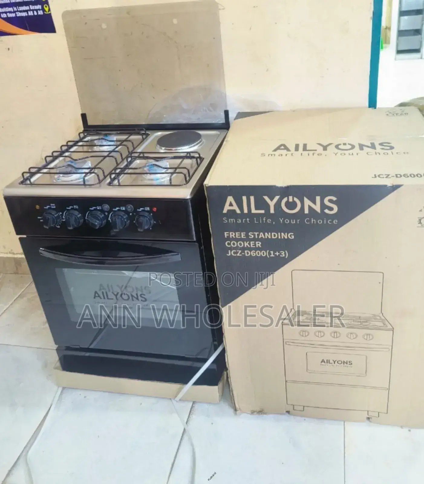 60*60 Ailyons 3+1 Free Standing Gas Cooker A3G+1