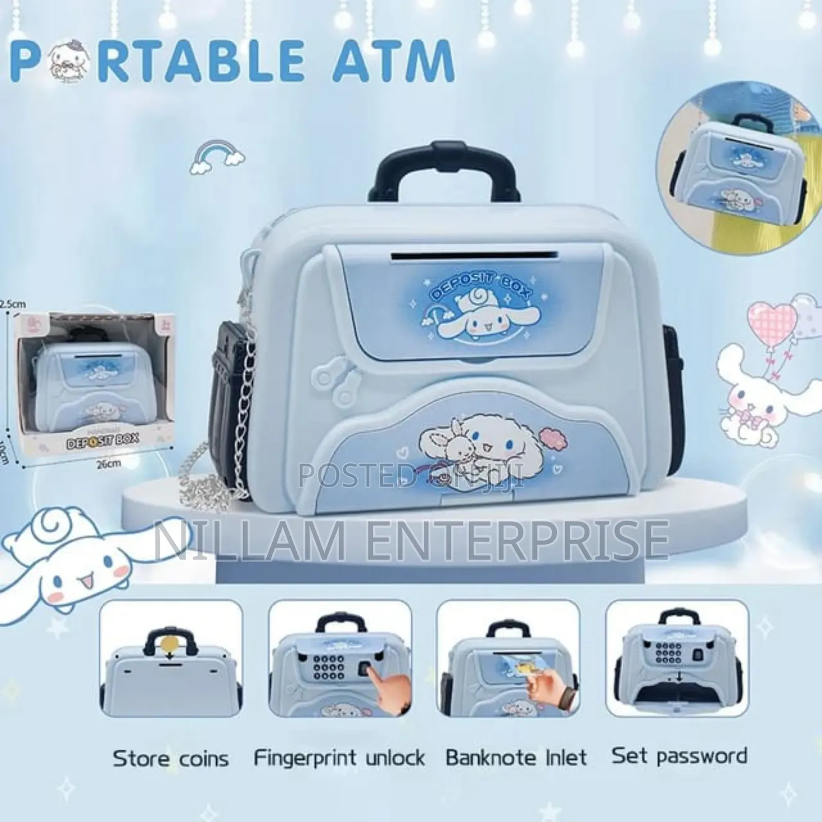 Handbag Design Password And Fingerprint Portable ATM