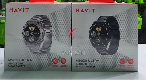 Havit M9030 Ultra AMOLED Smart Watch Black and Silver