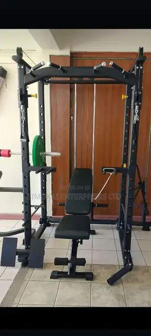 Smith Machine With Cable Cross Over And Weights