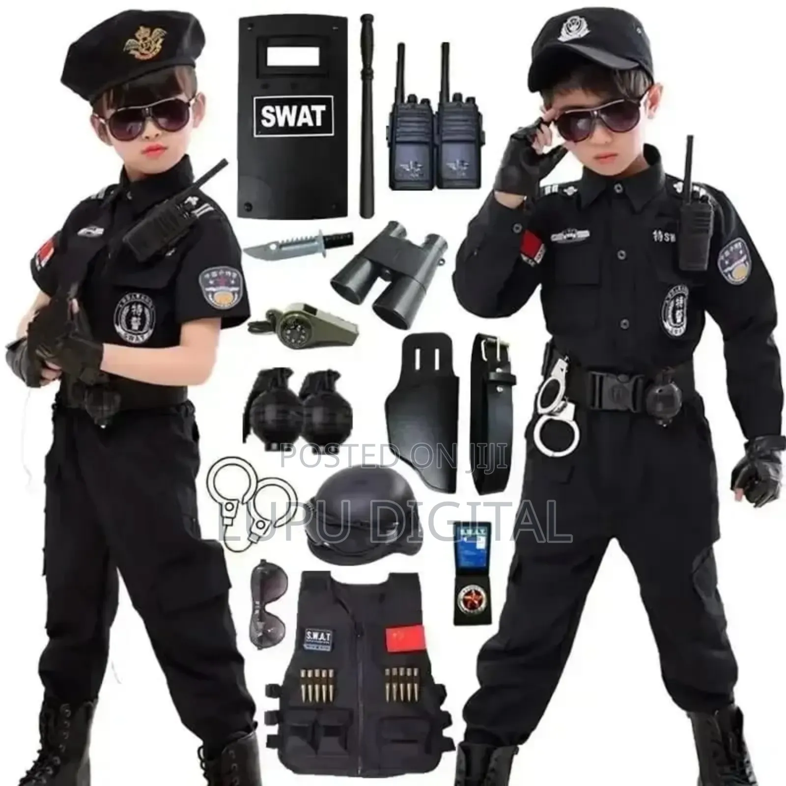 Kids Police Uniform Cosplay Clothing