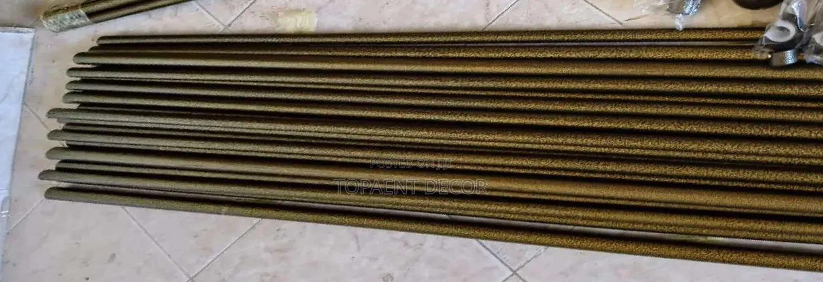 Jua Kali Curtain Rod Pipes Per Metre Antique Gold Rods