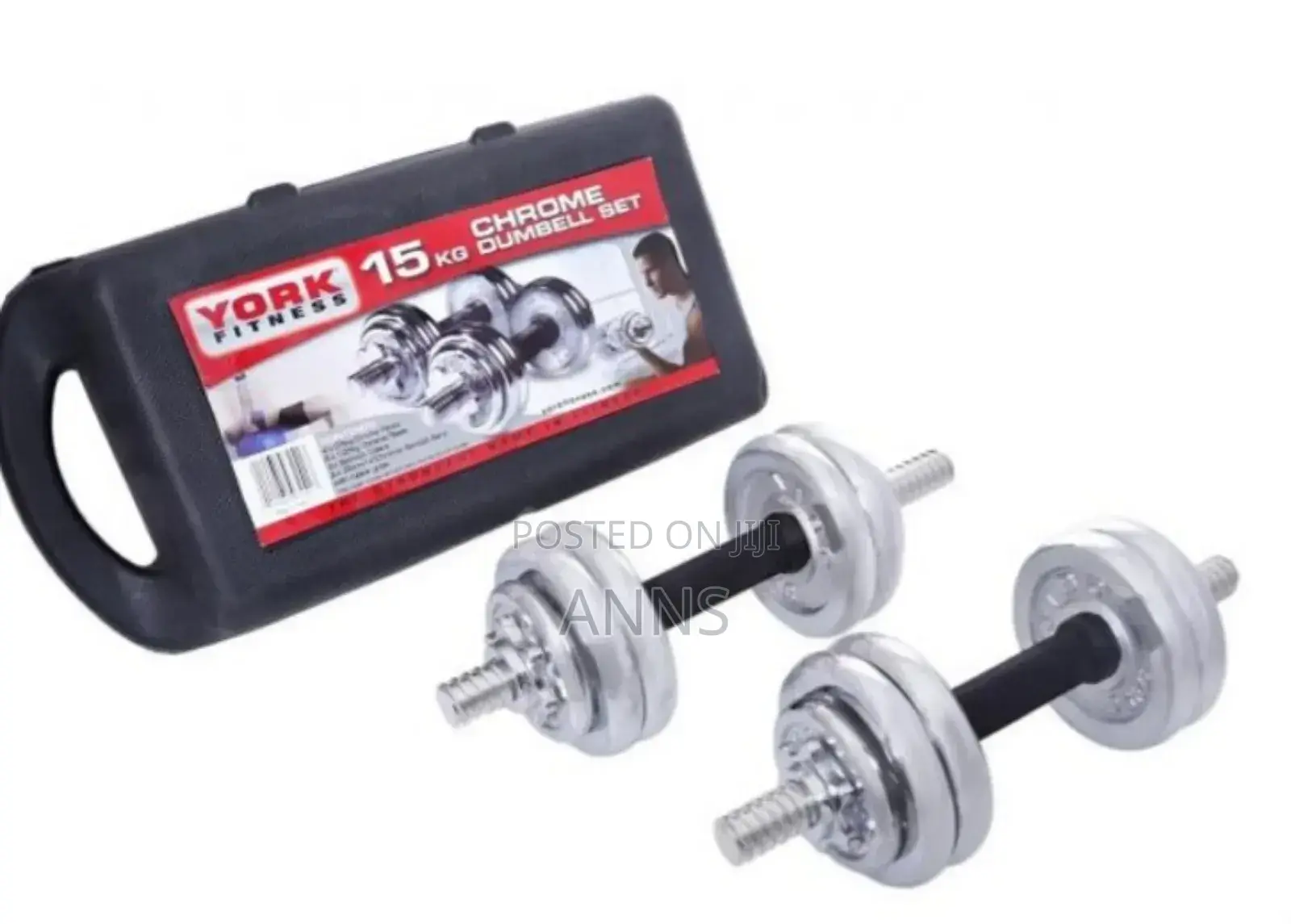 15kgs Adjustable Chrome Silver Dumbells