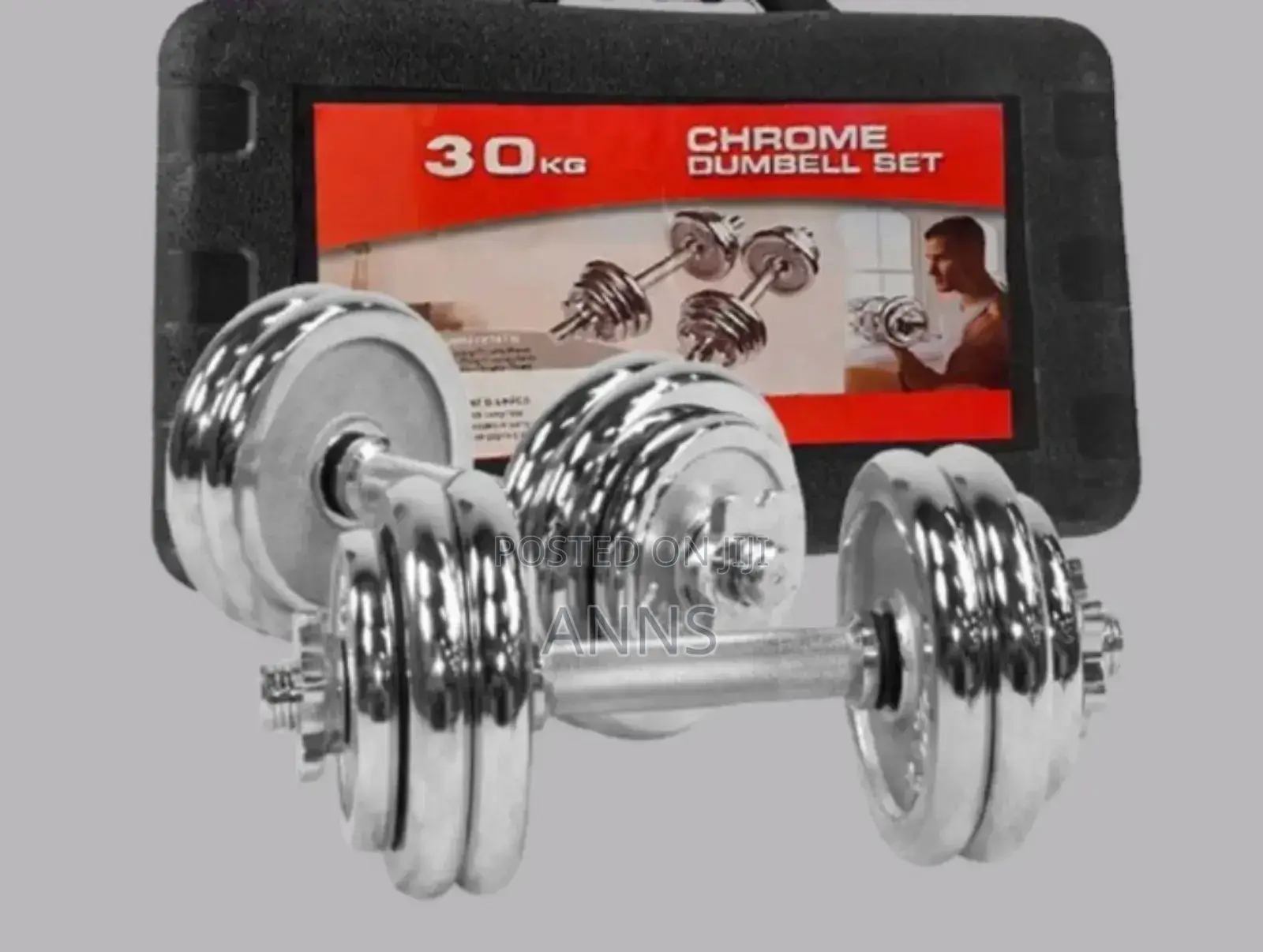 30kgs Silver York Adjustable Dumbells for Workout