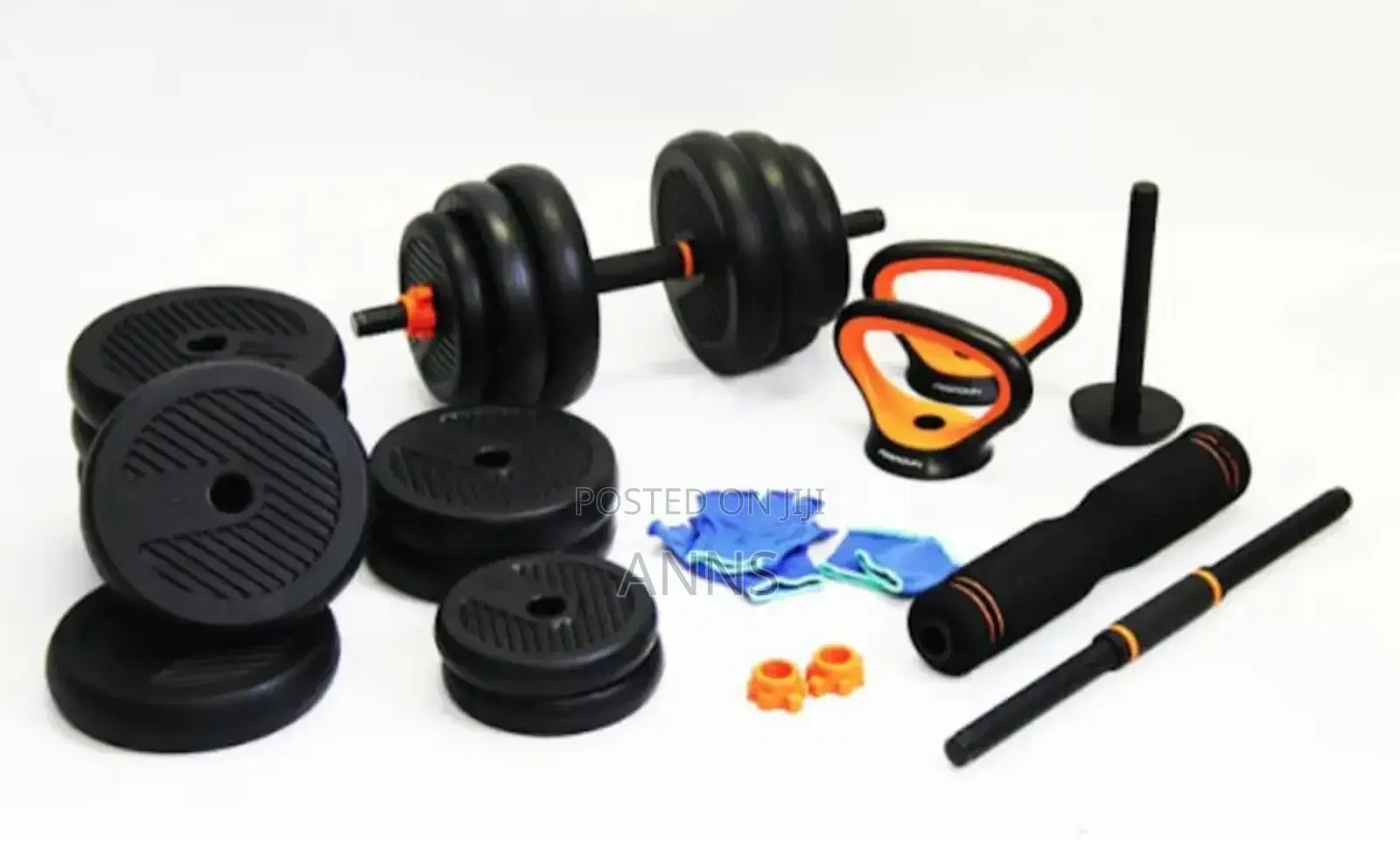 30kgs 6 in 1 Dumbells Set Plus Kettle Bell