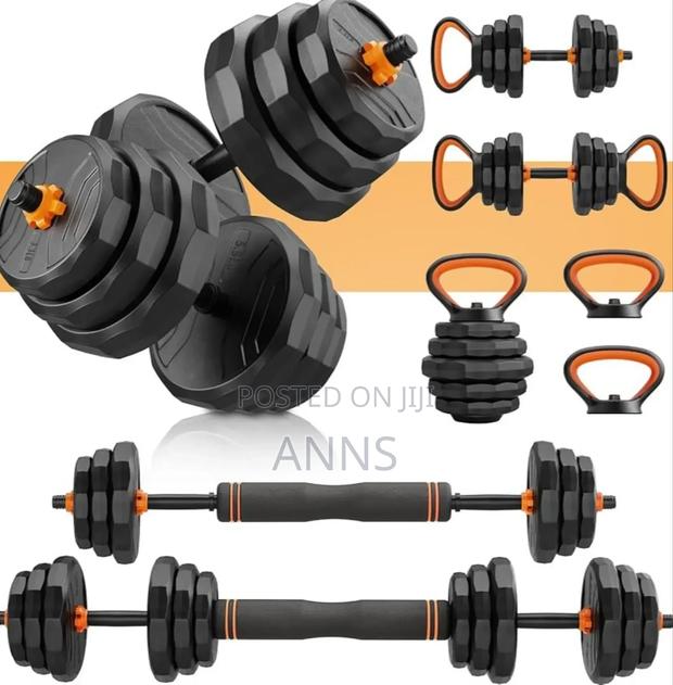 6 in 1 Adjustable 50kgs Dumbells + Kettle Bells Lay
