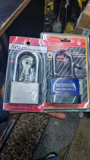 Gate Padlock Long Neck Security Padlock 2pcs