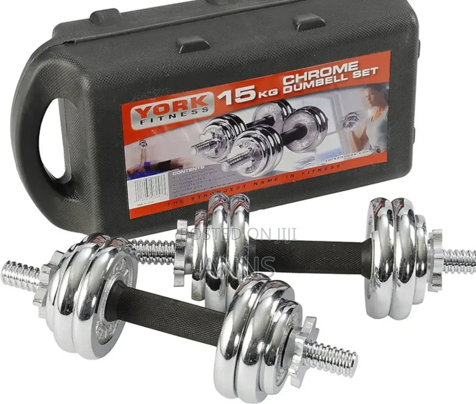 15kgs Workout Dumbells Set~ Chrome Adjustable