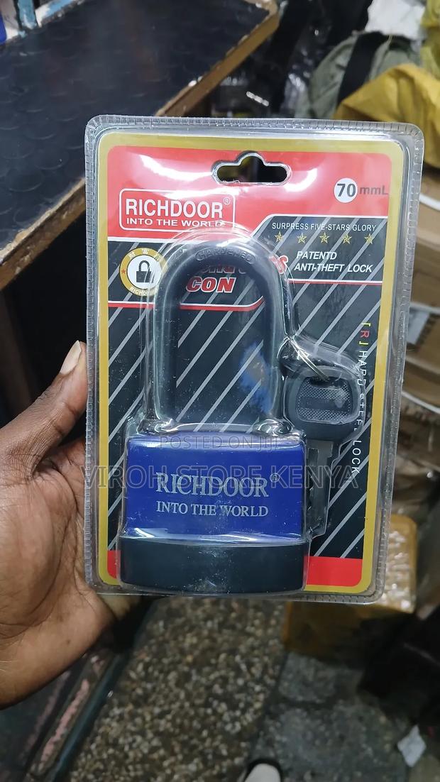 Richdoor 70mm Long Neck Gate Padlock Waterproof Outdoor Lock