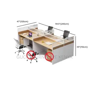 Workstations:4 -Way Modular Imported Modern Workstation