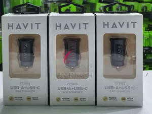 Havit Cc2022 Pd 20W USB a + Type C Car Charger