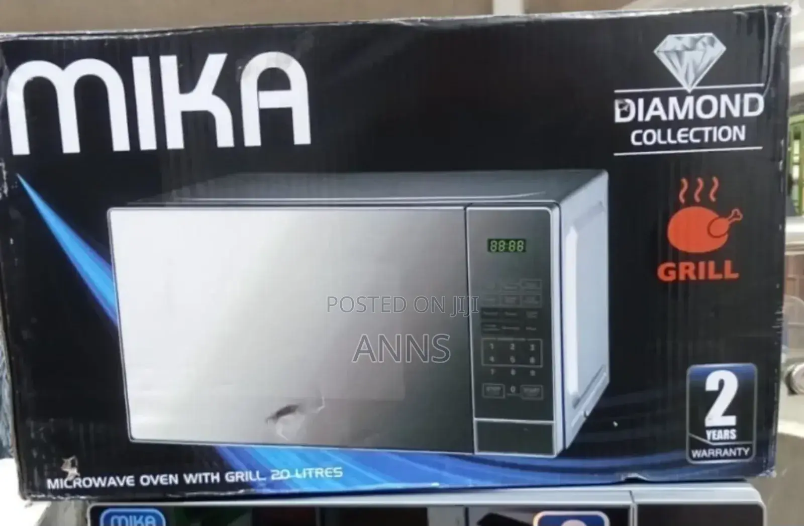 Mika 20l- Silver Microwave Oven With Grill