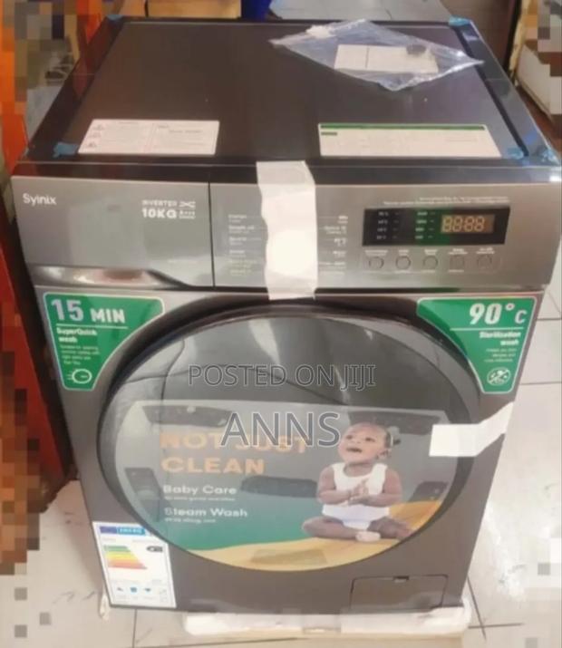 Syinix 10kgs ~ Wash Spin Front Load Laundrwashing Machine