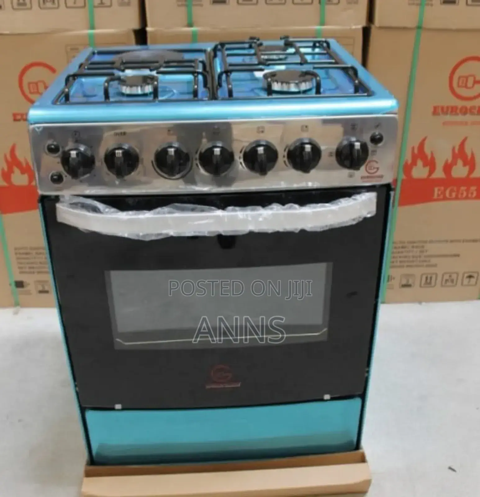 Eurochef 3 Gas+1 Hotplate Size 60 by 65 Standing Cooker