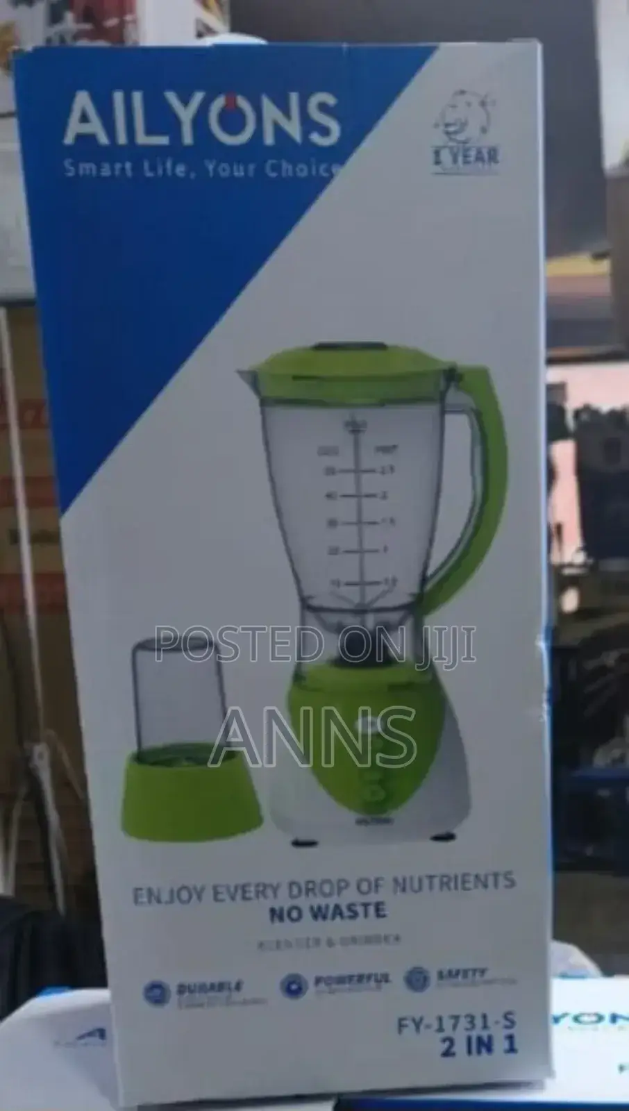 Ailyons 2 in 1 Blender - Blender Grinder