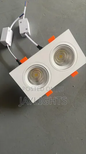 White Double Head Square LED Spotlight
