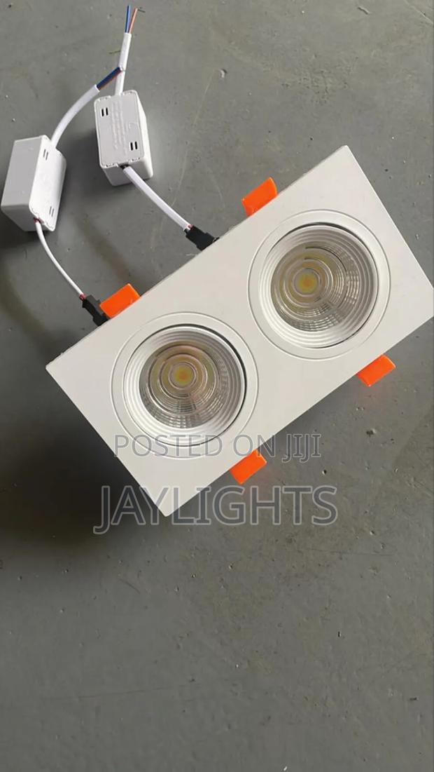 White Double Head Square LED Spotlight
