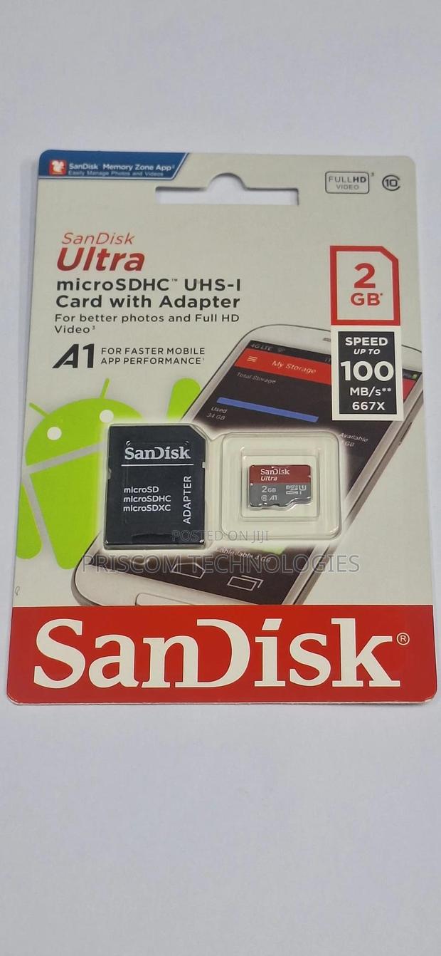 2GB Memory Card Microsd Card With Memory Reader Adapter - thumbnail 2