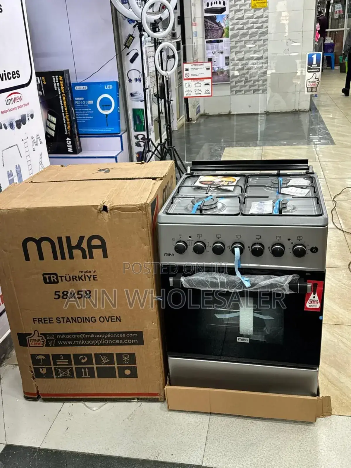 Mika 3+1 Standing Cooker Silver