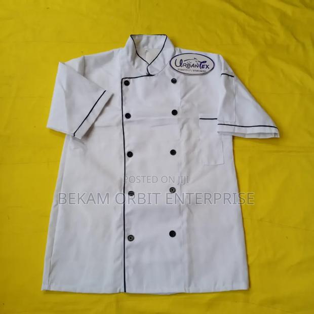 Professional Restaurant White Short Sleeve Chef Jacket - thumbnail 2