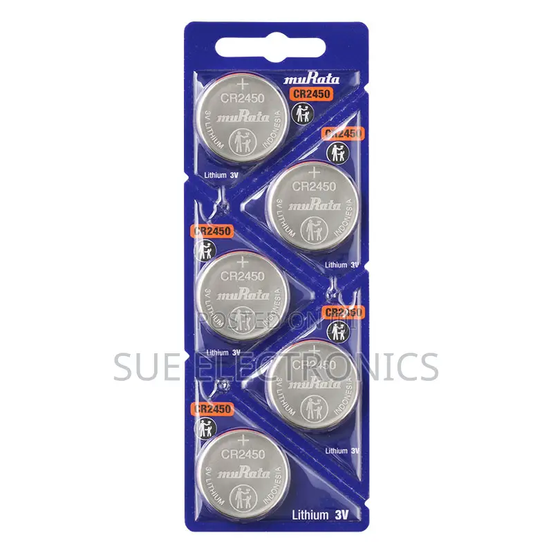 Murata Cr2450 Button Cell Battery - Sold in Packs of 5