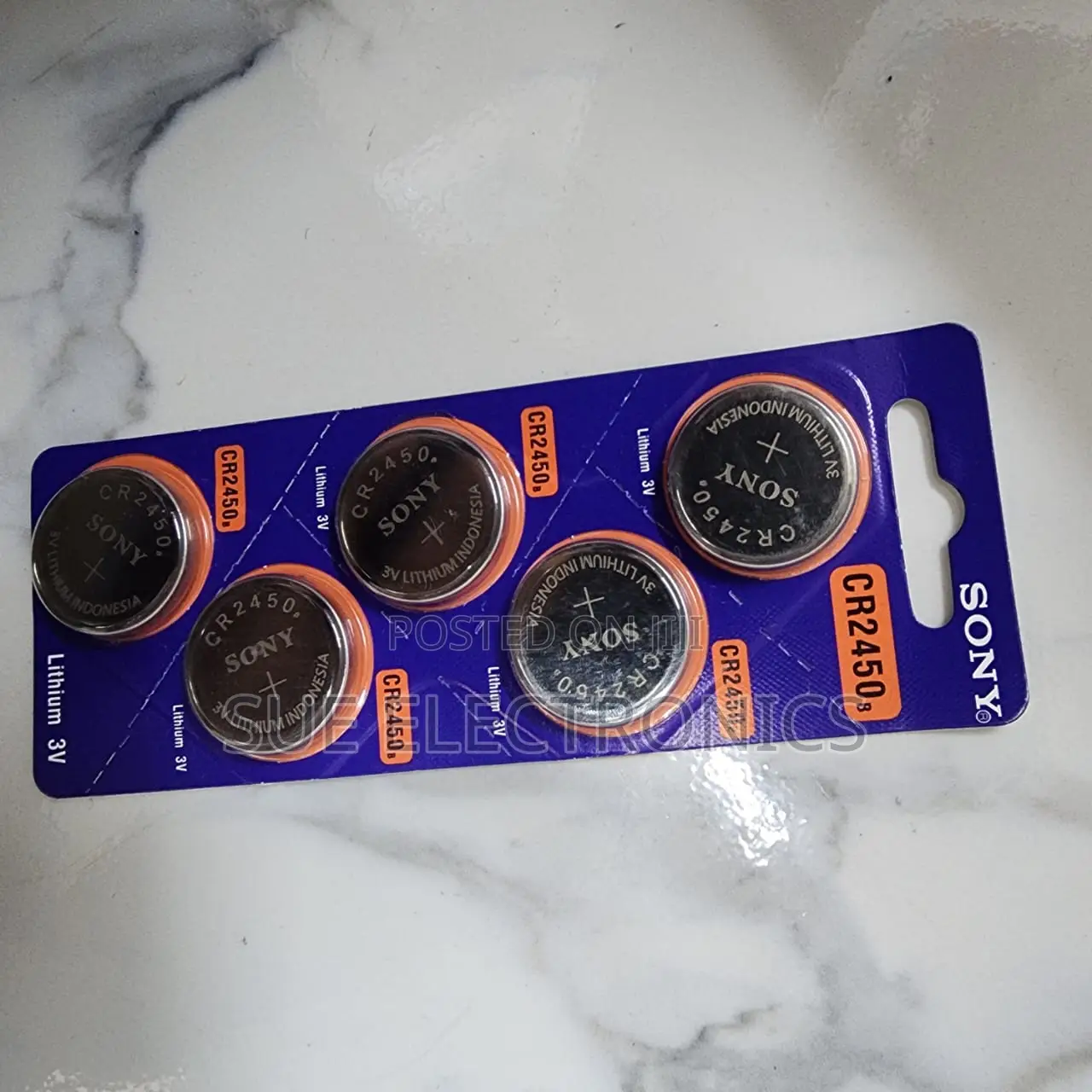 Sony/Murata Cr2450 Lithium Battery, 3v