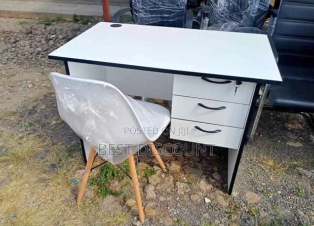 White Table and Chairs - main view