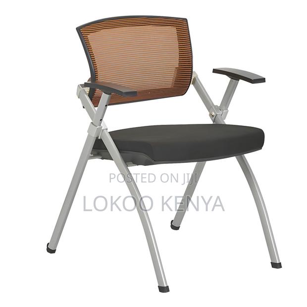 Office Chair: Modern Mesh Back Conference Chair With Arms - thumbnail 2