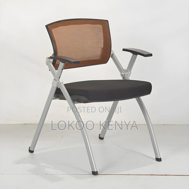 Office Chair: Modern Mesh Back Conference Chair With Arms - thumbnail 3