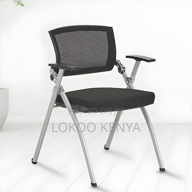 Office Chair: Modern Mesh Back Conference Chair With Arms - thumbnail 4
