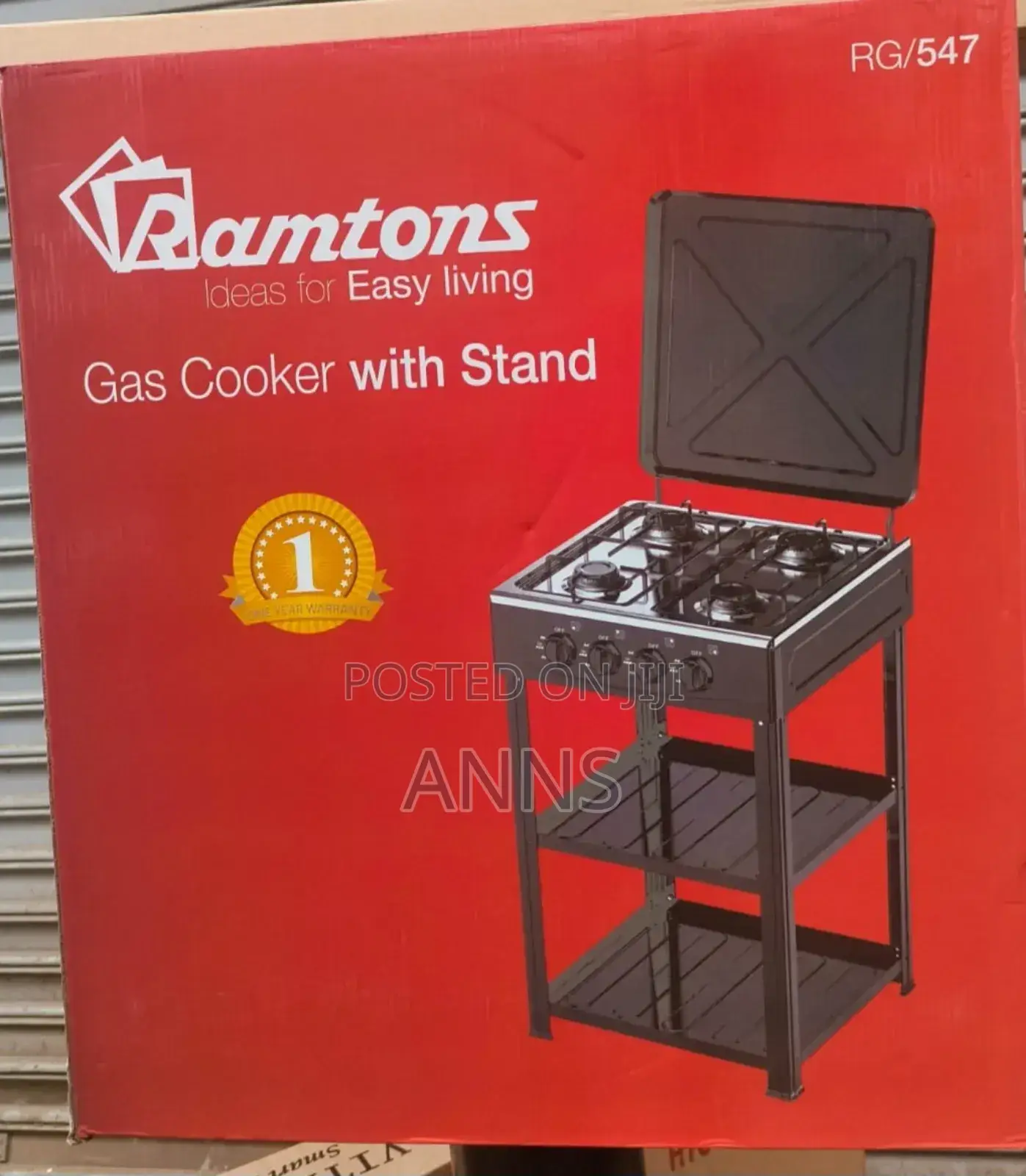 Ramtons 4 Burner With Shelves RG/547