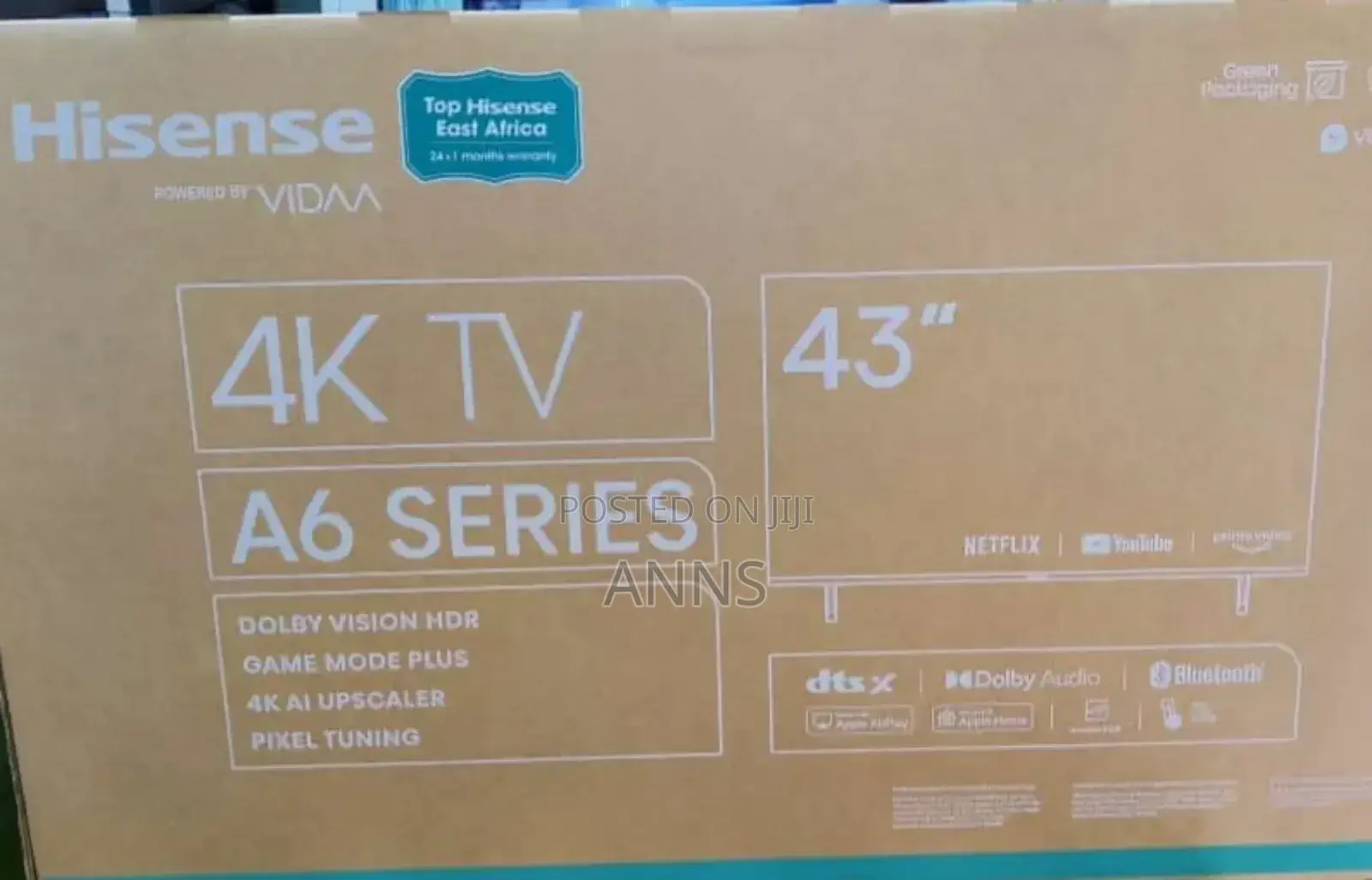Hisense 43 Inc~ A6 Series UHD Tv