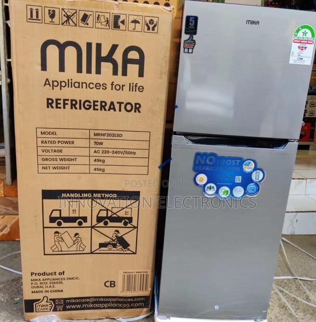 Mika 202litres Double Door Fridge