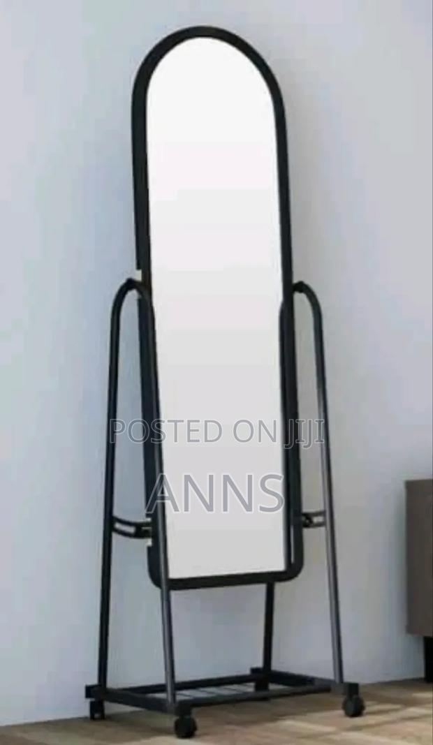 Black Dressing Mirror With Wheels