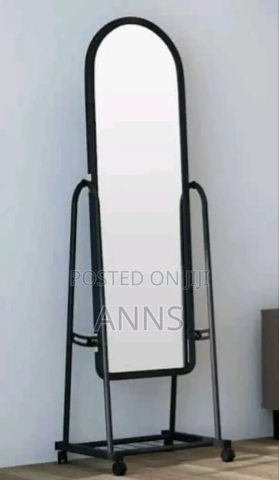 Black Dressing Mirror With Wheels