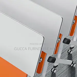Office Tables: Simple Style Rectangle Trestle Foldable Table