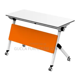 Office Tables: Simple Style Rectangle Trestle Foldable Table