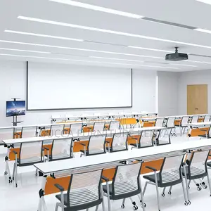 Office Tables: Simple Style Rectangle Trestle Foldable Table