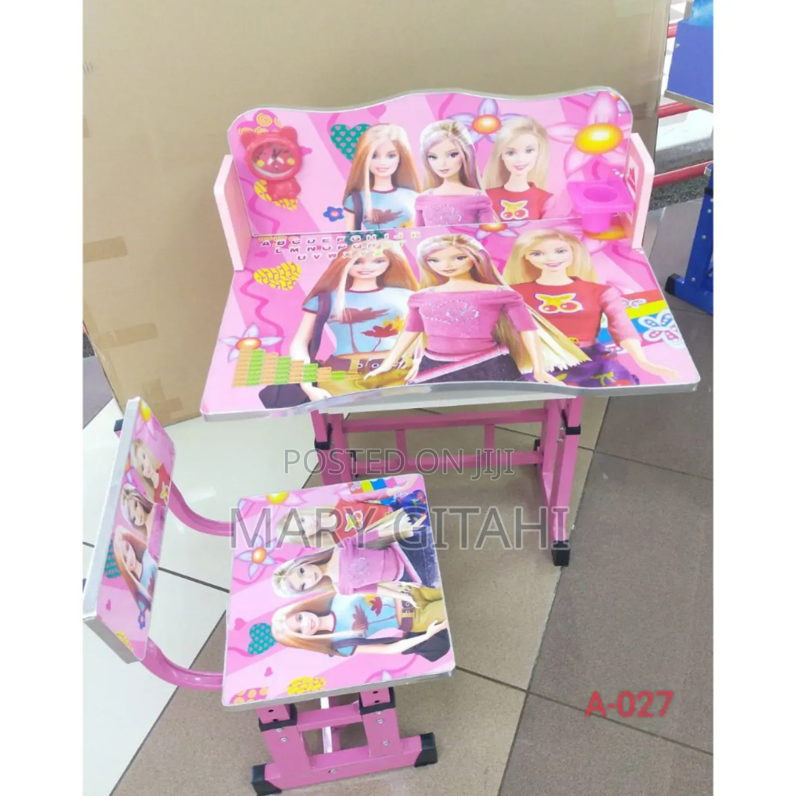 Adjustable Kids Study Table and Chair Children Desk""Pink