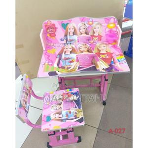 Adjustable Kids Study Table and Chair Children Desk""Pink - main view