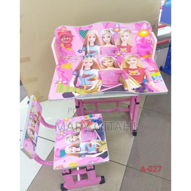 Adjustable Kids Study Table and Chair Children Desk""Pink