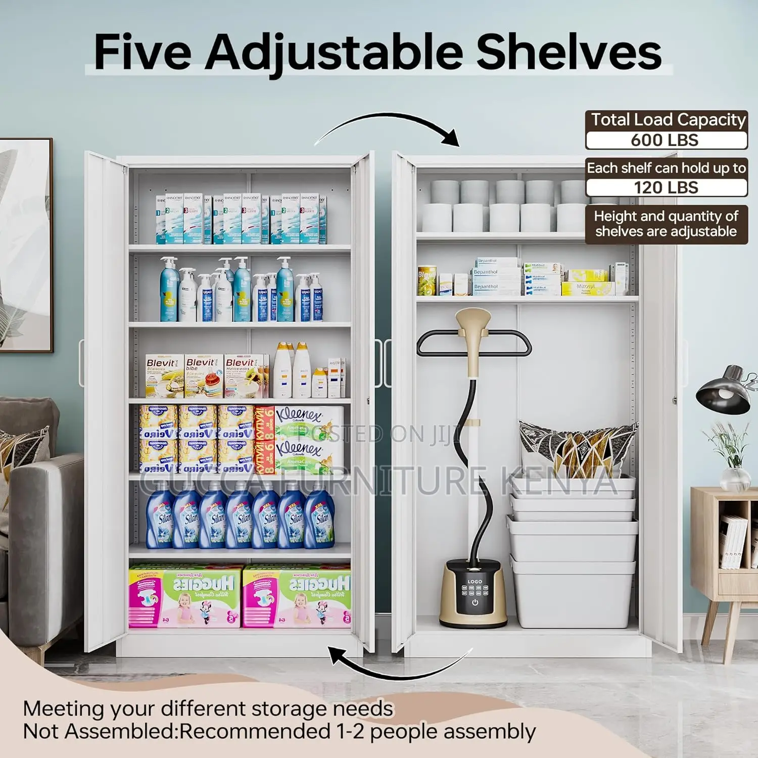 Cabinets:2-Door Home Office Lockable Storage Tool Cabinet