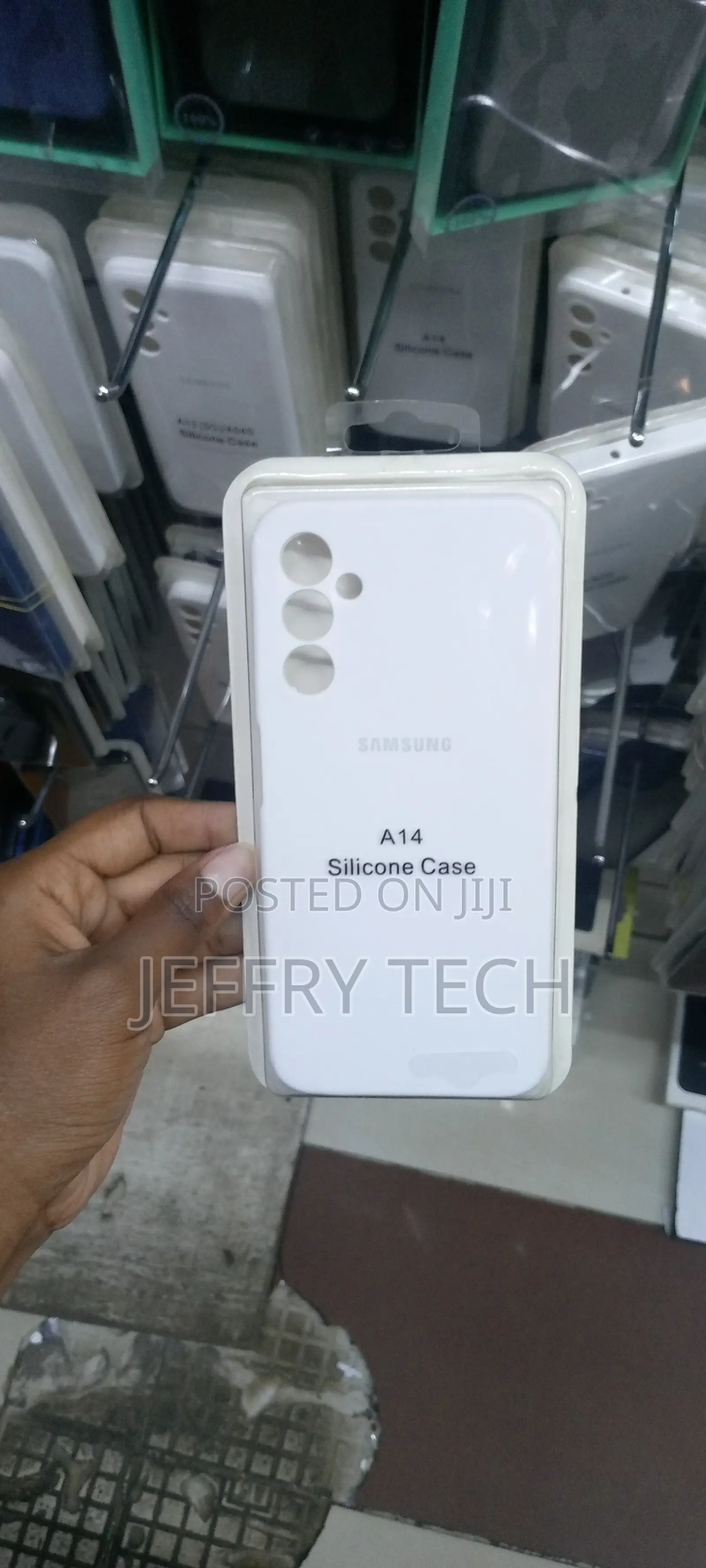 Samsung Galaxy A14 Silicone Gel Bumper Case-White