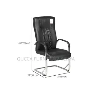 Office Chairs: Modern Ergonomic Black Leather Office Chair